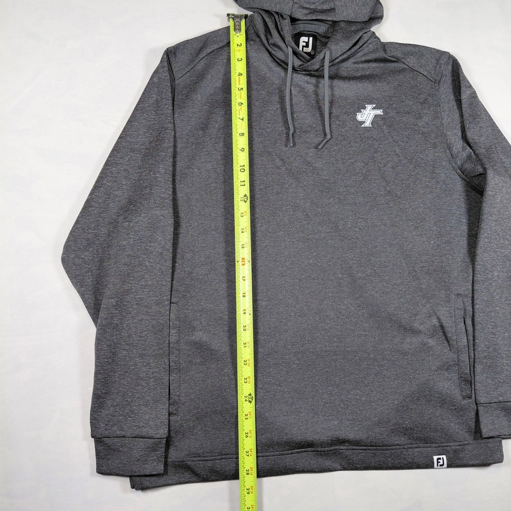FootJoy Mens Large Gray Heathered Jenks Golf Trojan Hoodie Sweatshirt L - Picture 9 of 13
